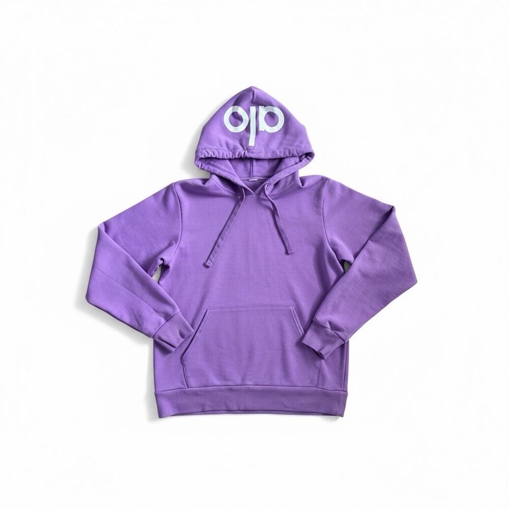 Alo Yoga Hoodie Woman Small Purple Pullover Pocket Logo Hoodie Sweatshirt Rare